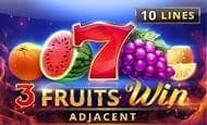3 Fruits Win: 10 Lines Adjacent 10 Free Spins No Deposit required