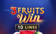 3 Fruits Win: 10 Lines Adjacent 10 Free Spins No Deposit required