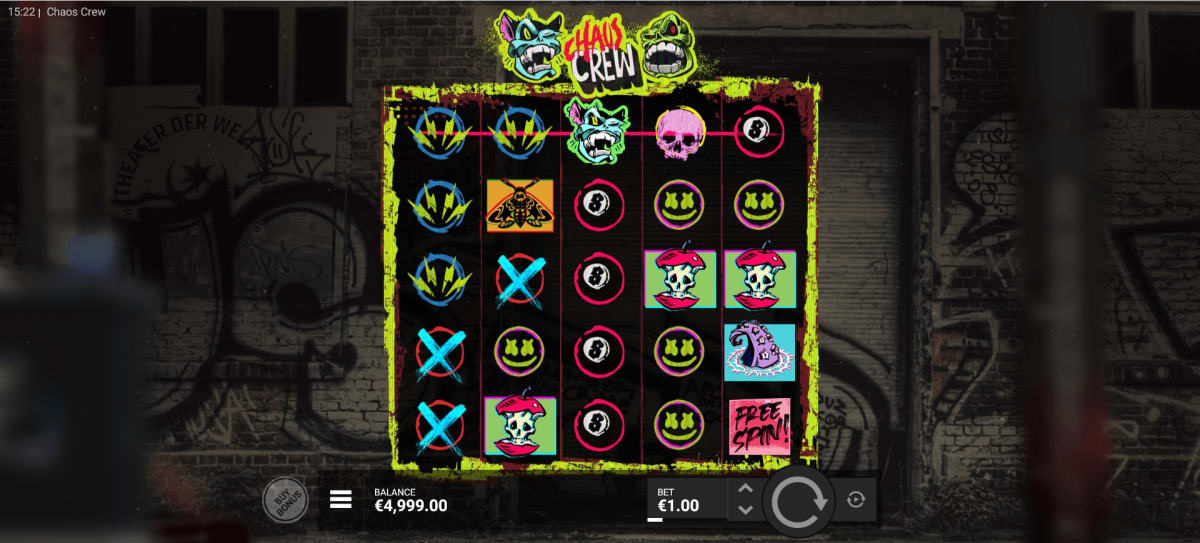 Chaos Crew Slot Paytable